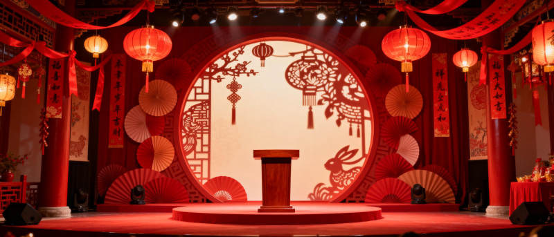 红韵舞台迎新春图片