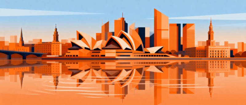 悉尼日落美景图片