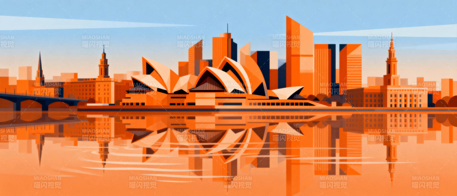 悉尼日落美景图片