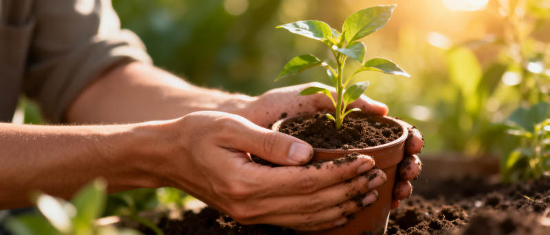呵护新生绿植图片