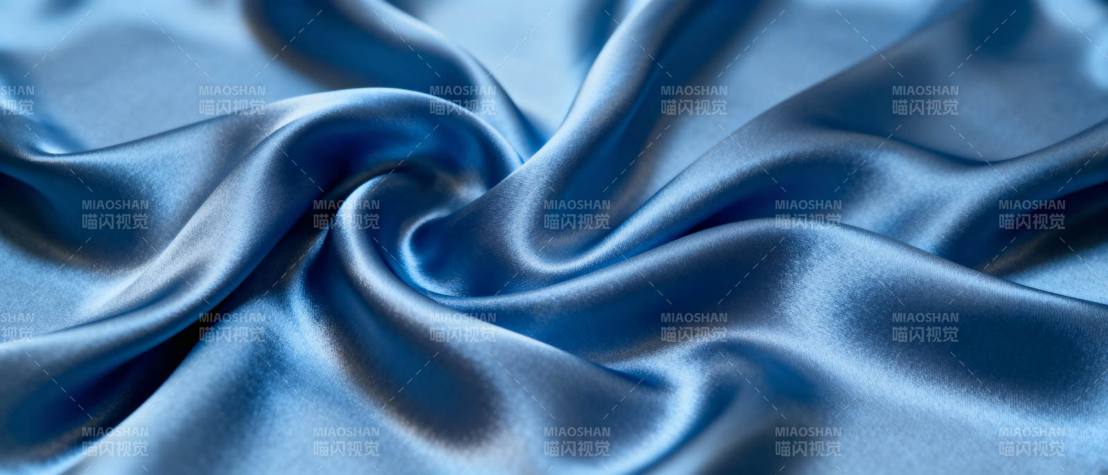 蓝色丝绸纹理图片
