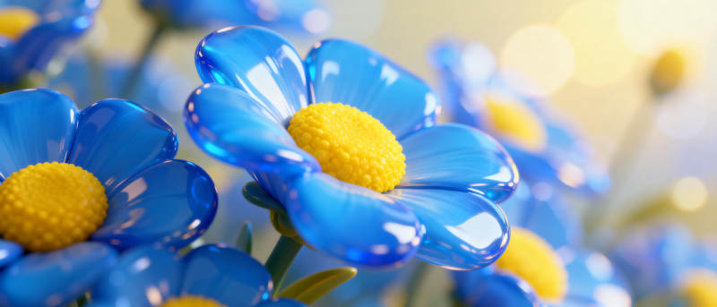 蓝花绽放 春意盎然图片