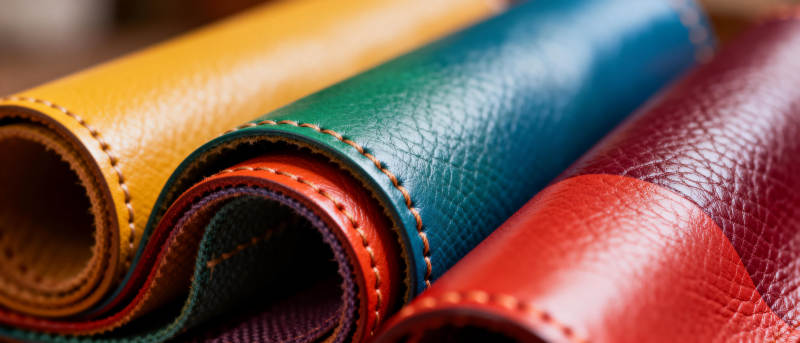 多彩皮革卷图片