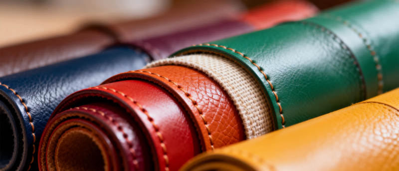 多彩皮革卷图片
