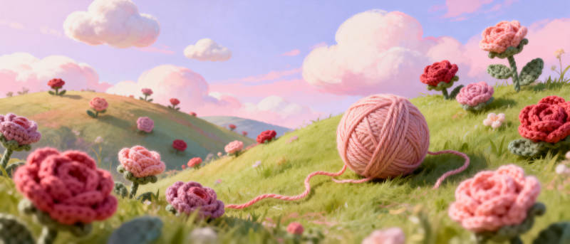 毛线花田图片