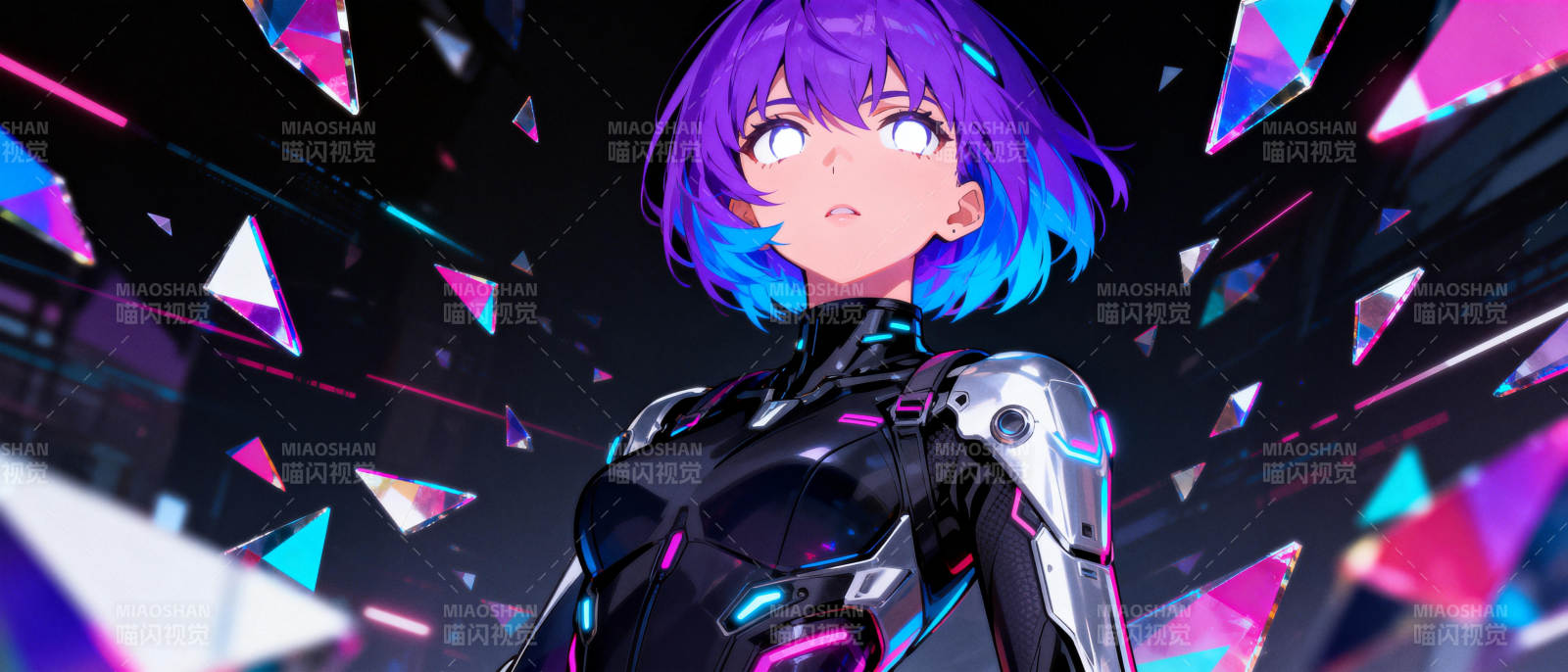 紫发少女未来战衣图片