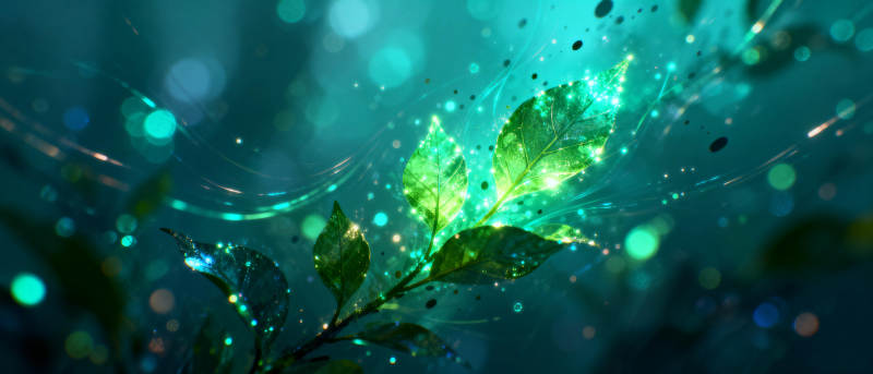 绿叶荧光梦图片