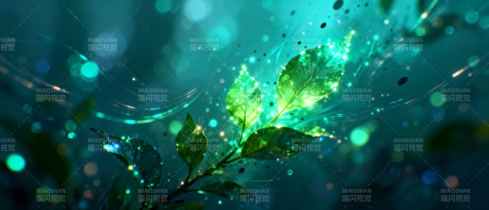 绿叶荧光梦图片