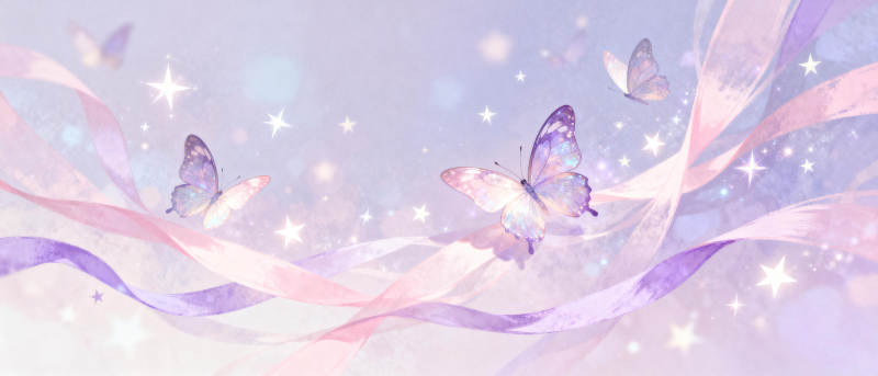 梦幻蝴蝶飘带图片