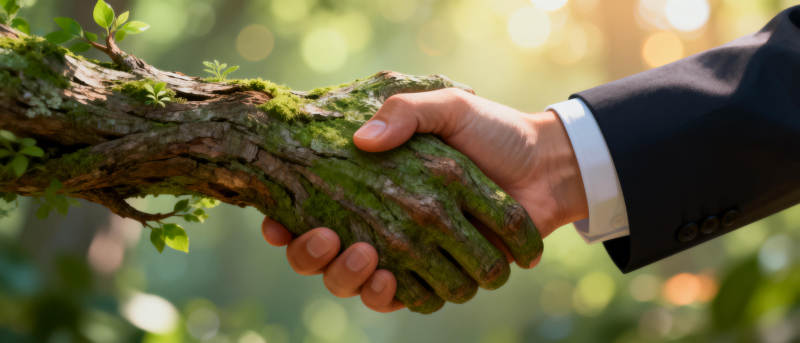 人树握手 共生共荣图片