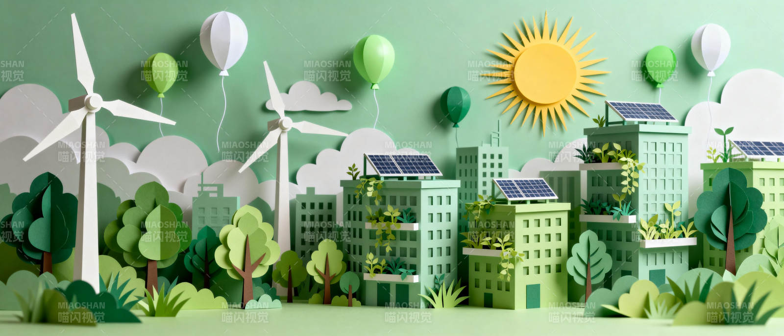 绿色城市 环保未来图片