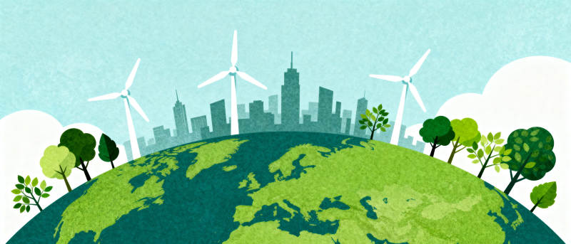 绿色地球 风能未来图片