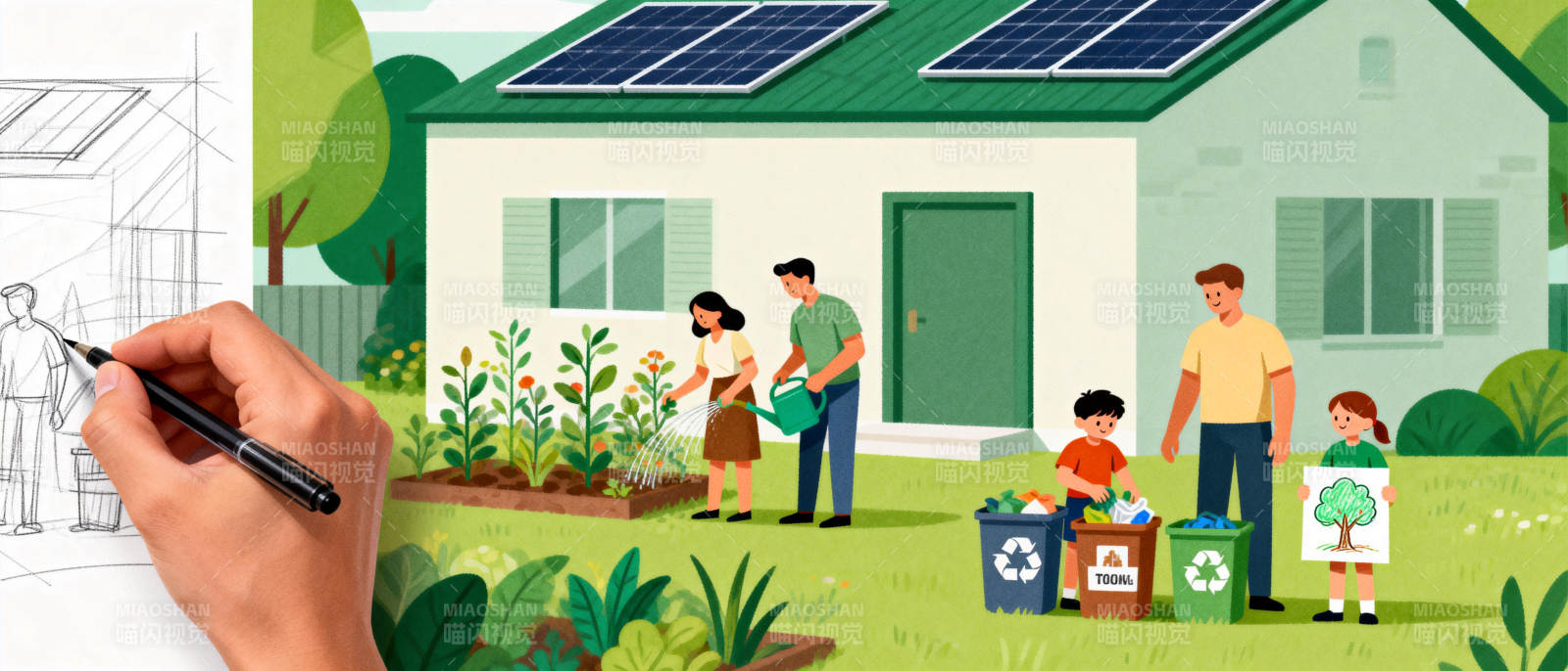 绿色家庭 环保生活图片