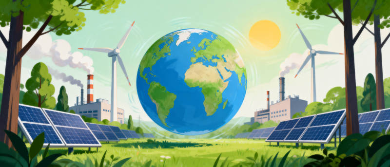 绿色能源守护地球图片