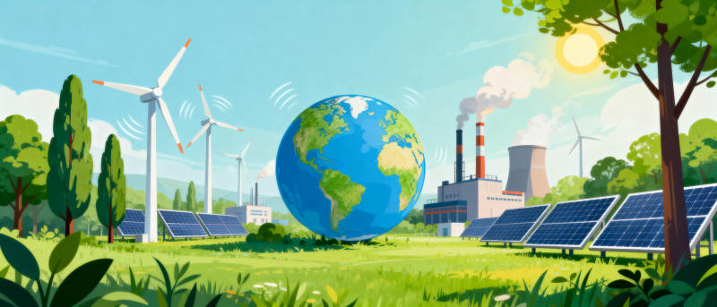 绿色能源守护地球图片