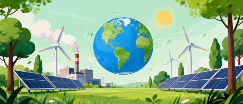绿色能源守护地球图片