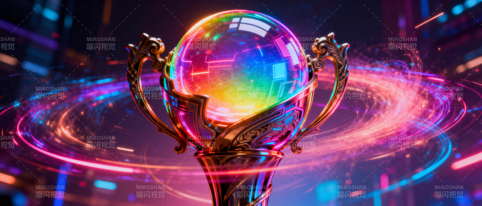 炫彩水晶奖杯图片