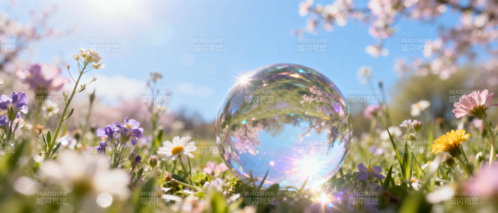 春日花丛水晶球图片