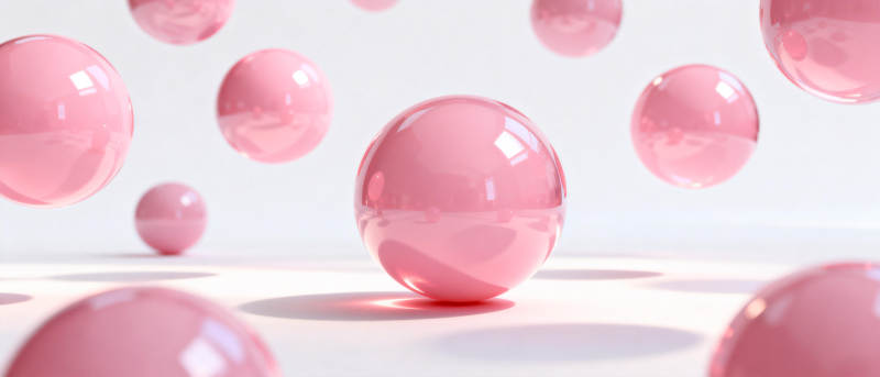 粉色球体悬浮光影图片