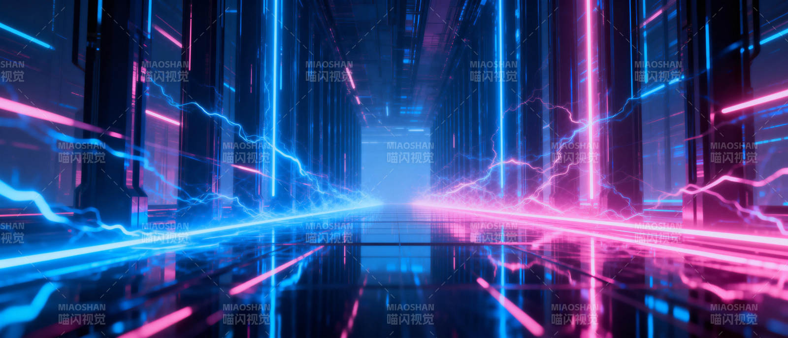 霓虹科技走廊图片