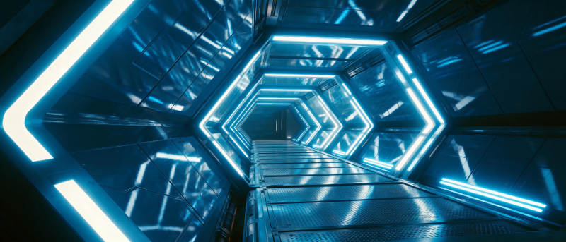 未来科技隧道图片