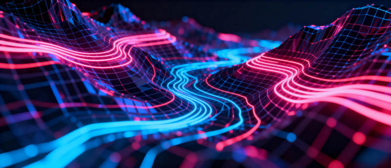 霓虹波浪梦境图片