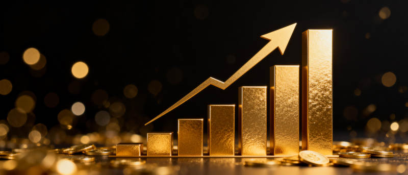 黄金价格持续上涨图片
