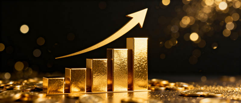 黄金增长趋势图片