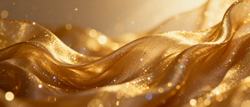金色绸缎波光粼粼图片