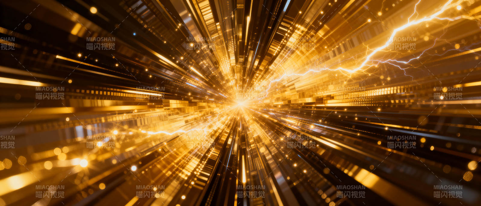 金色光速隧道图片