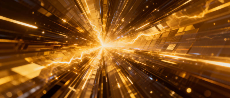 金色光速隧道图片