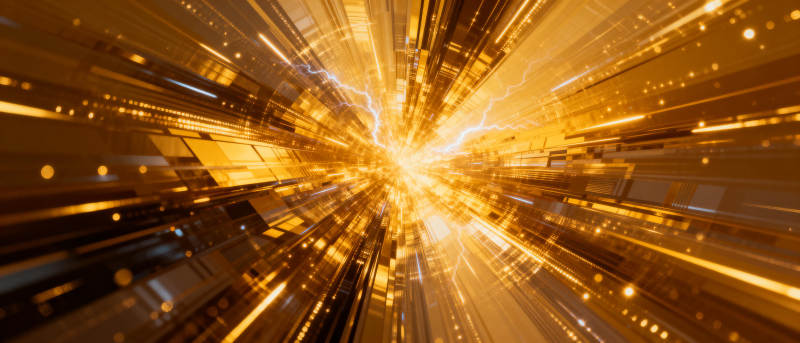 金色光速隧道图片