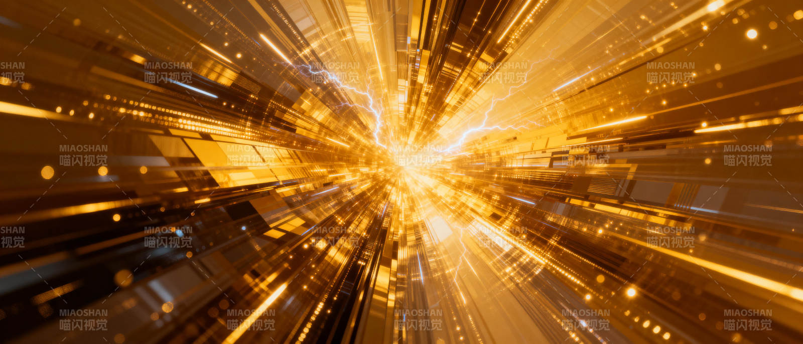 金色光速隧道图片