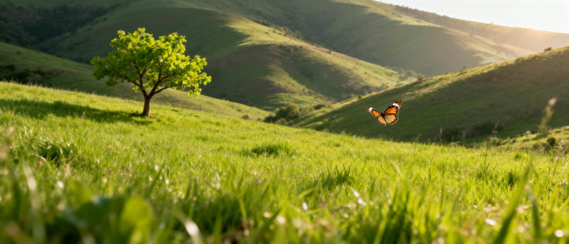 绿野蝶舞图片
