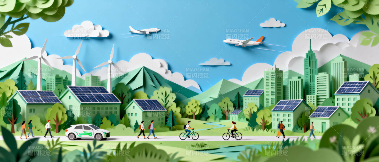 绿色城市生活图片