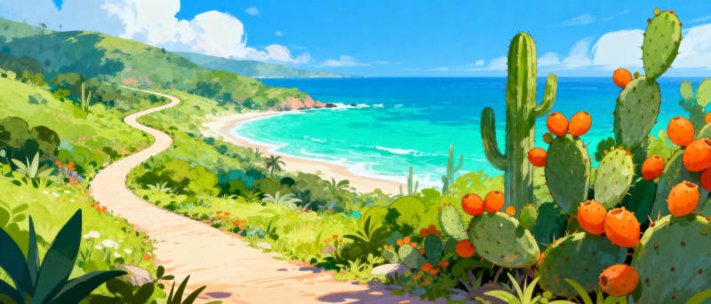 热带海岸风光图片