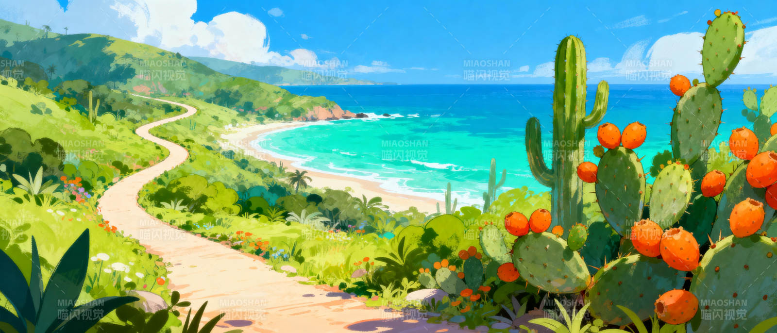 热带海岸风光图片