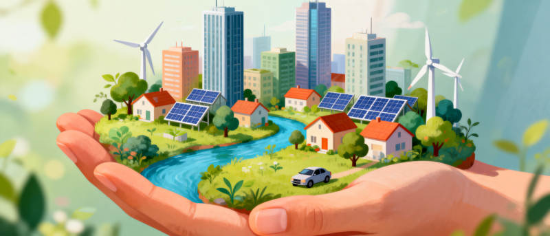 绿色城市 环保未来图片