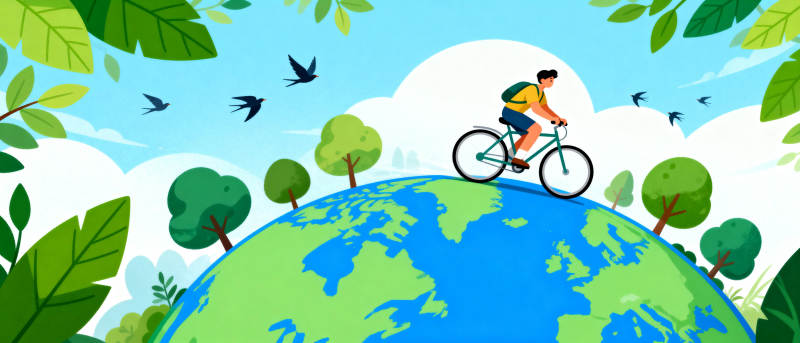 绿色地球骑行记图片