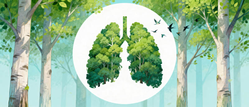 森林中的肺图片