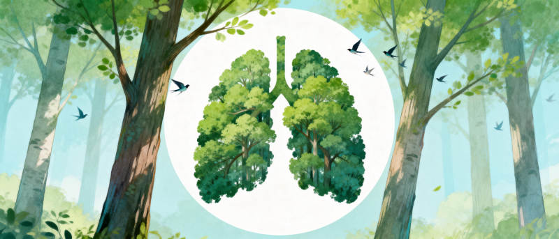 森林中的肺图片