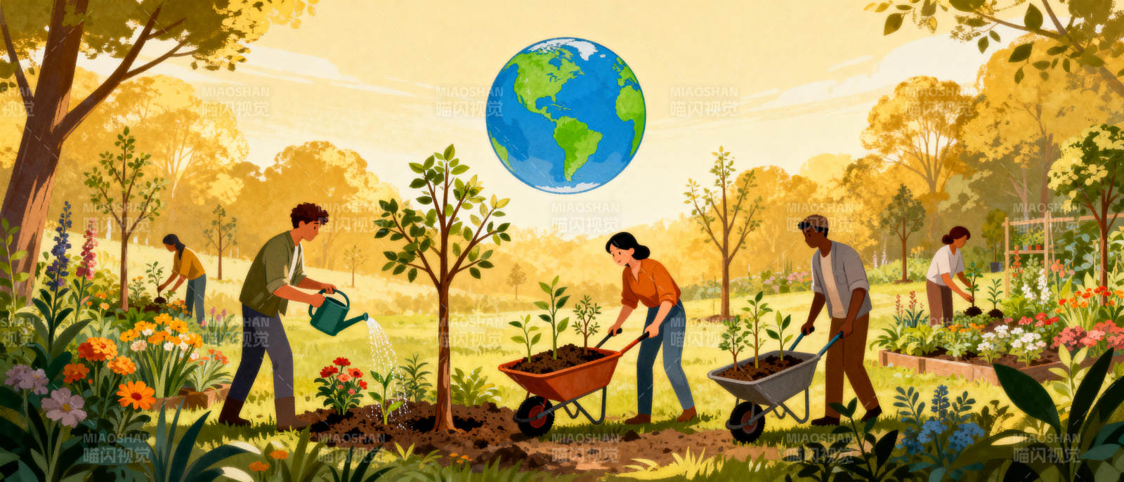 共建绿色家园图片