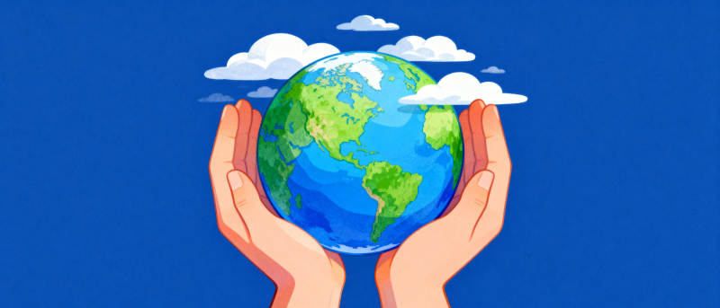 双手托地球图片