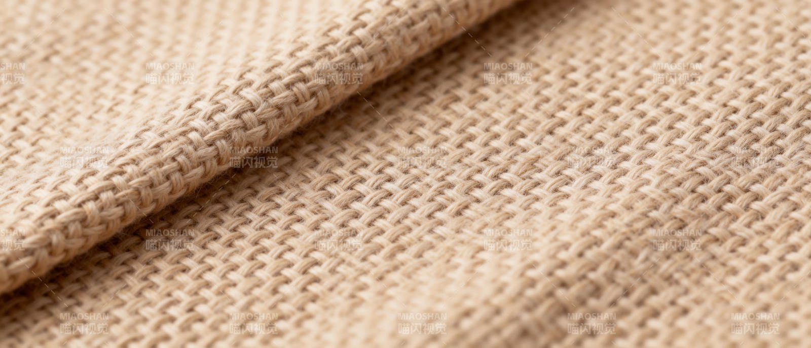 米色织物纹理特写图片