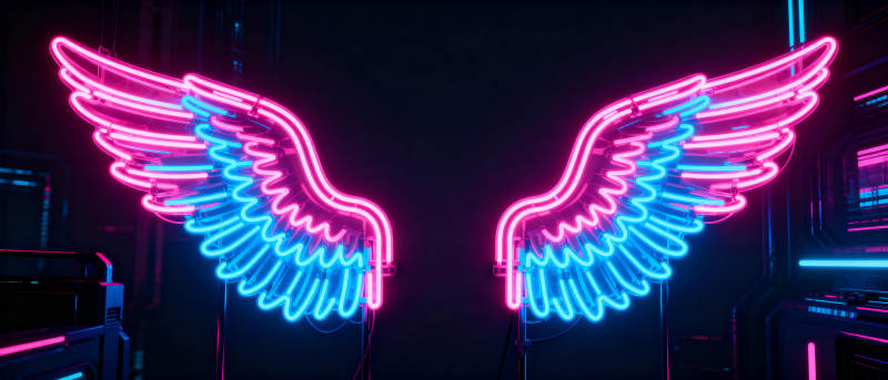 霓虹羽翼图片
