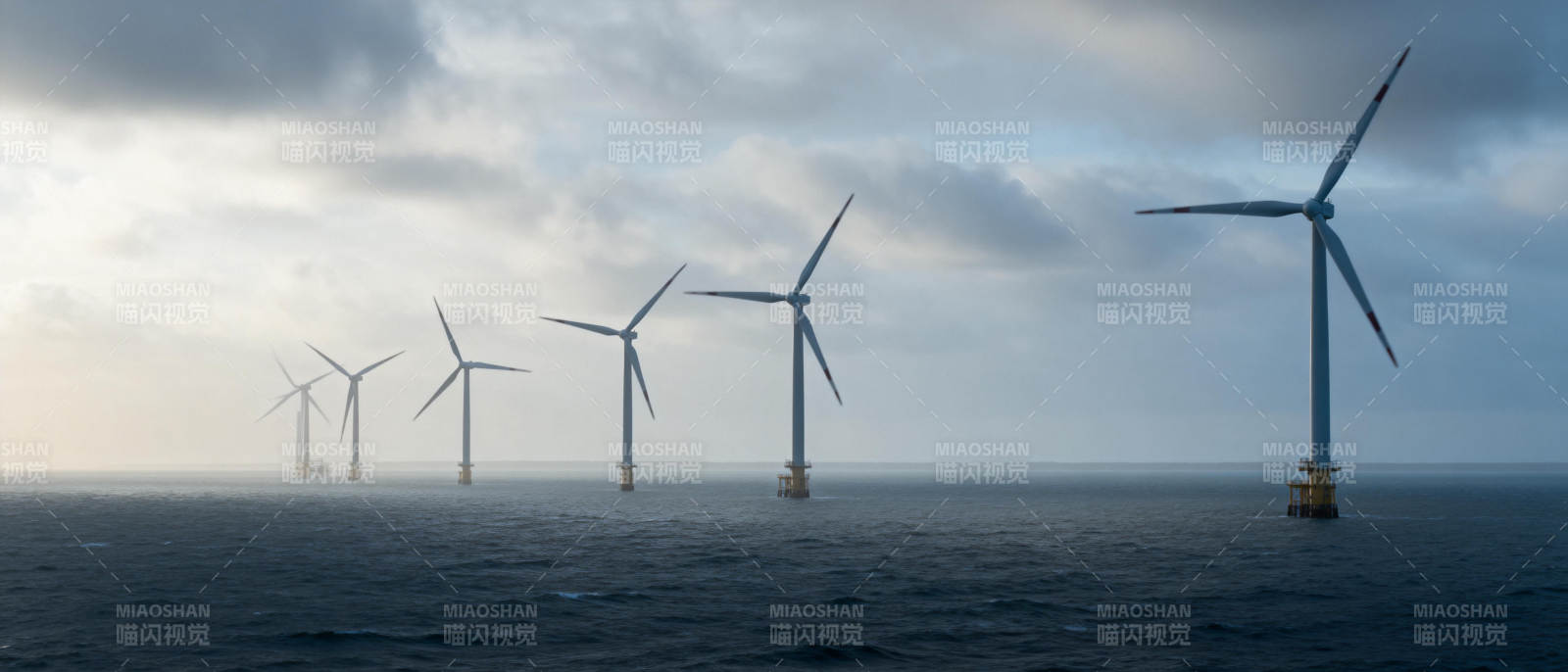 海上风力发电场图片