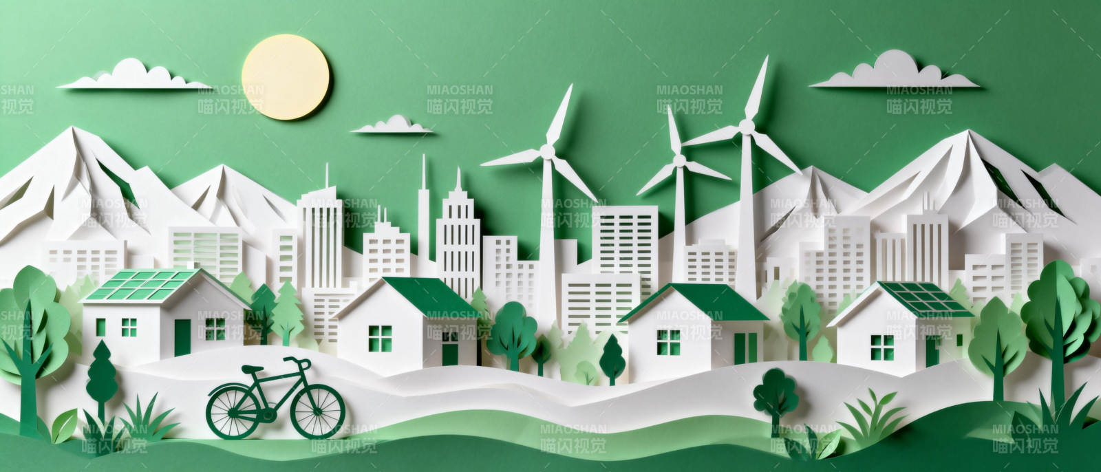 绿色城市风光图片