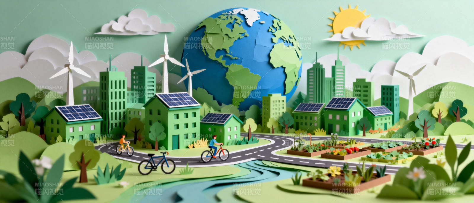 绿色城市 环保生活图片