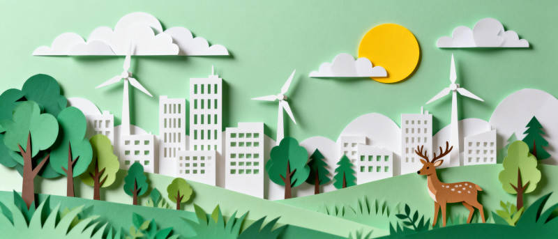 绿色城市生态图图片