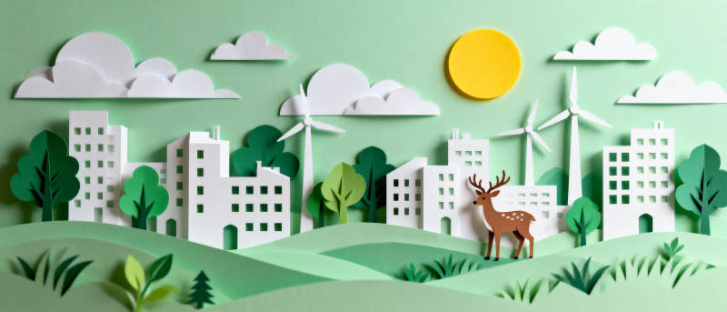 绿色城市生态图图片